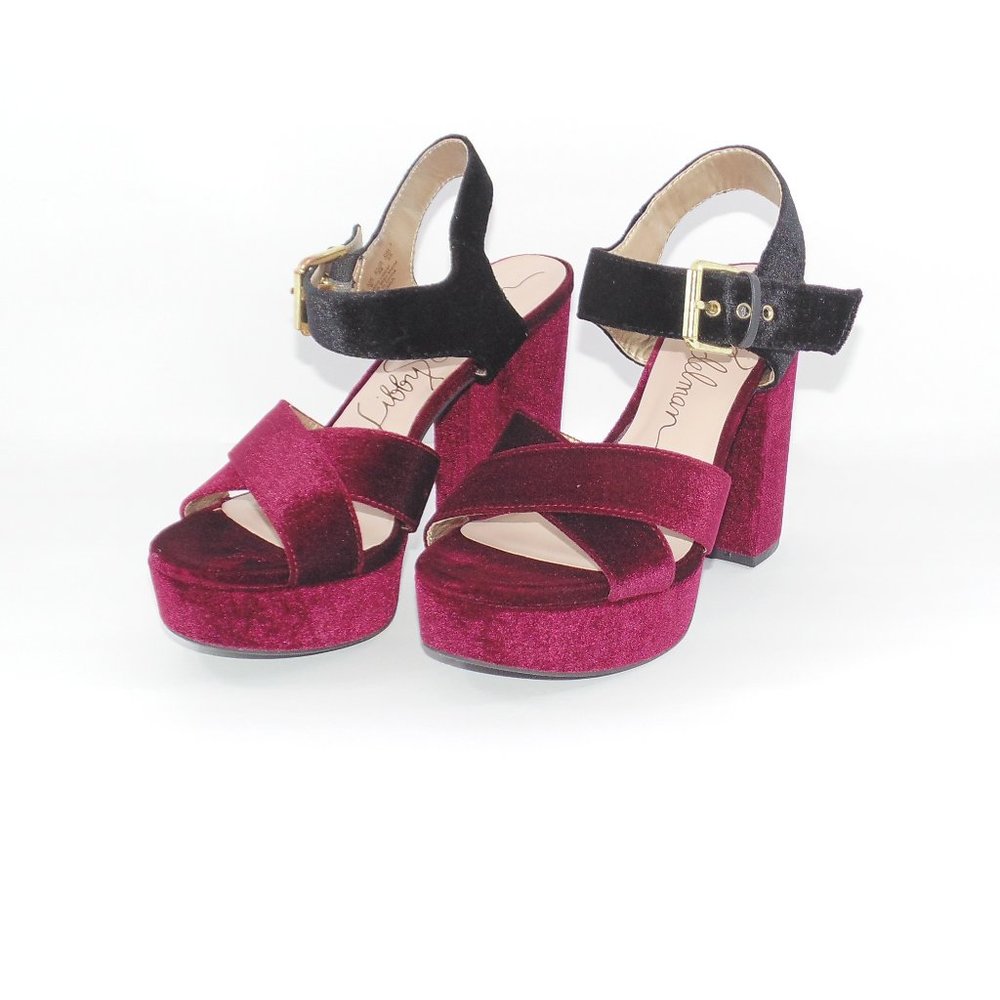 Libby Edelman Le Marsha Cranberry Heels Size 8